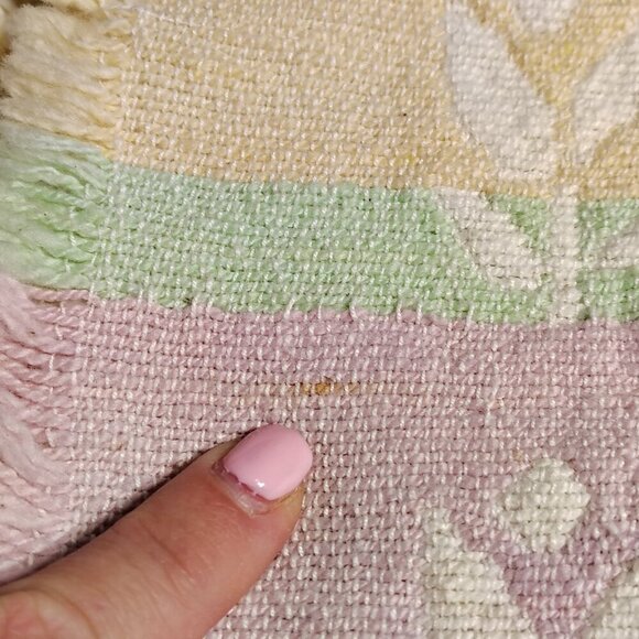 Vintage Pastel Colored Flower Reversible Placemats Set Of Five - Picture 7 of 12